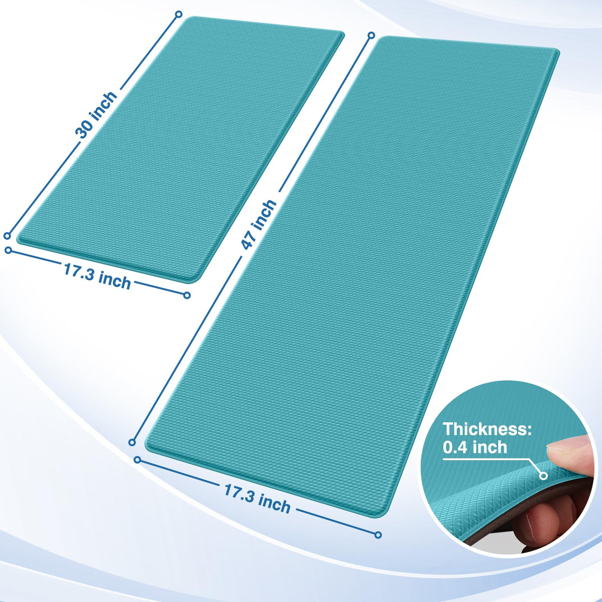 StepRite kitchen mat with non-slip back on tile floor