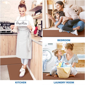 StepRite kitchen mat terracotta brown color adds warm style