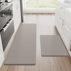 StepRite kitchen mats two-piece set highlights cushioned comfort for long-standing tasks.