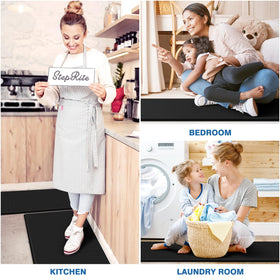 StepRite easy-clean surface helps wipe spills with a damp cloth