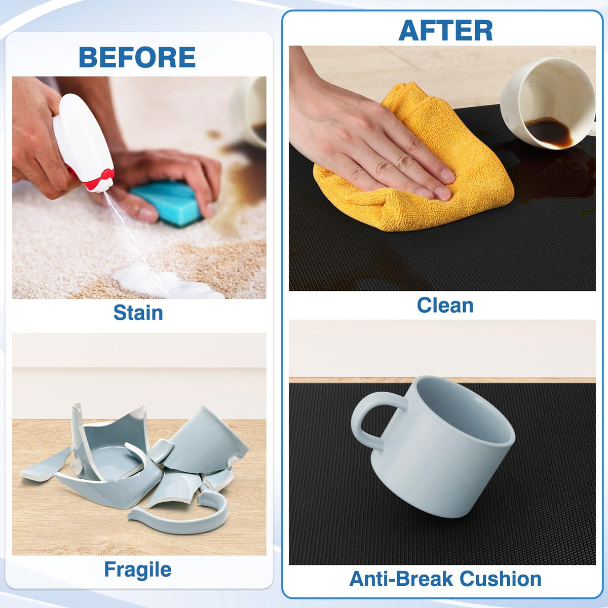 StepRite kitchen mats use durable material that holds shape over time