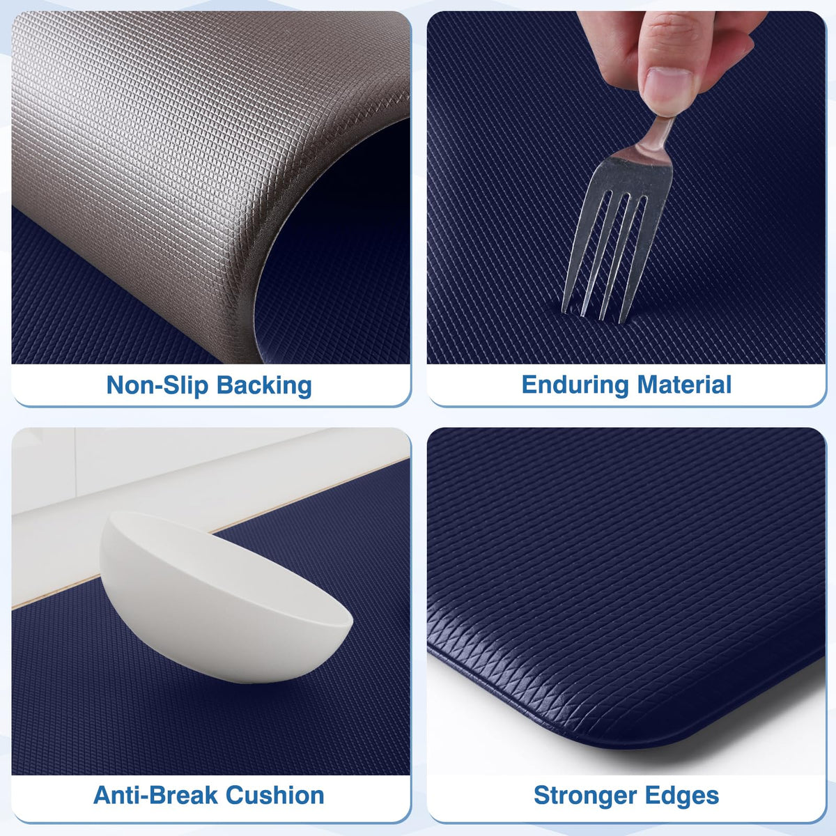 StepRite mats non-slip backing secures placement on various floors.