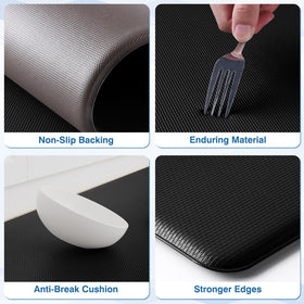 StepRite stain-resistant texture makes cleaning after spills quick and simple