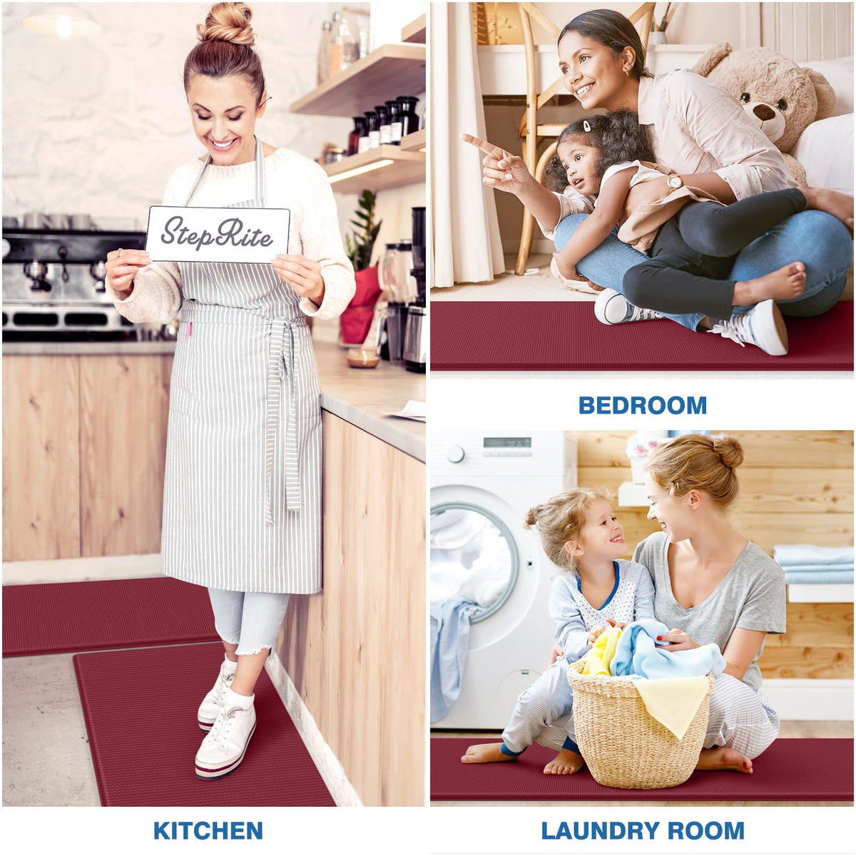 StepRite kitchen-mats versatile-use across kitchen, laundry, and office