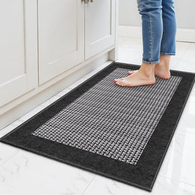 StepRite kitchen rug front view shows plush chenille for comfortable standing