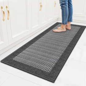 StepRite kitchen rug with non-slip grey backing keeps floors secure.