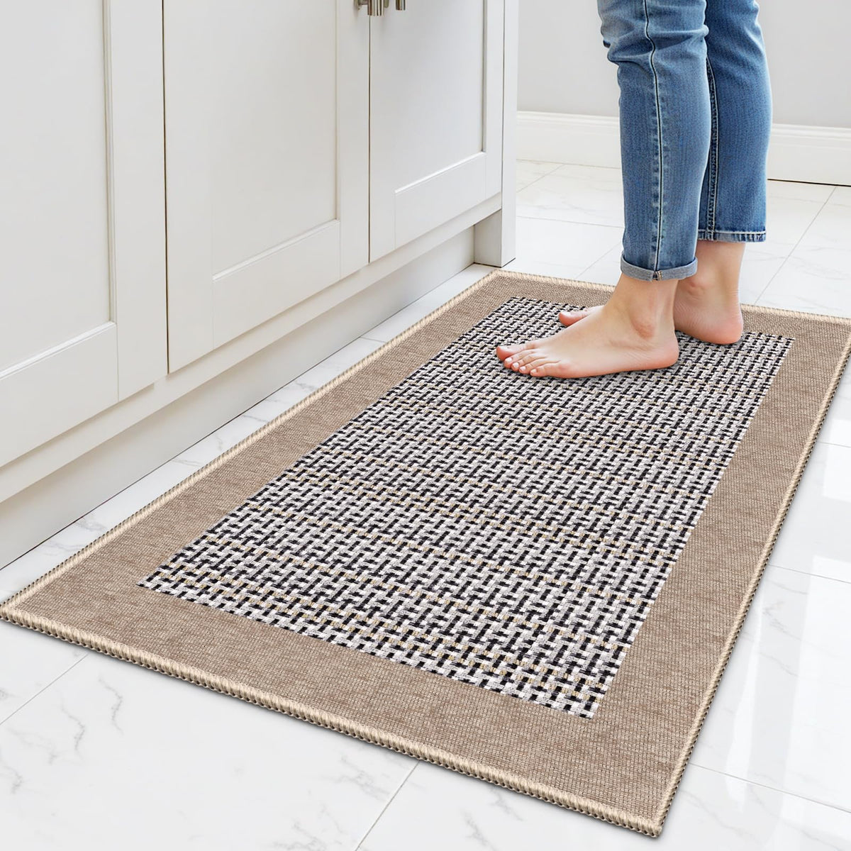 StepRite kitchen rug absorbent chenille surface in 32x20 for soft, practical flooring