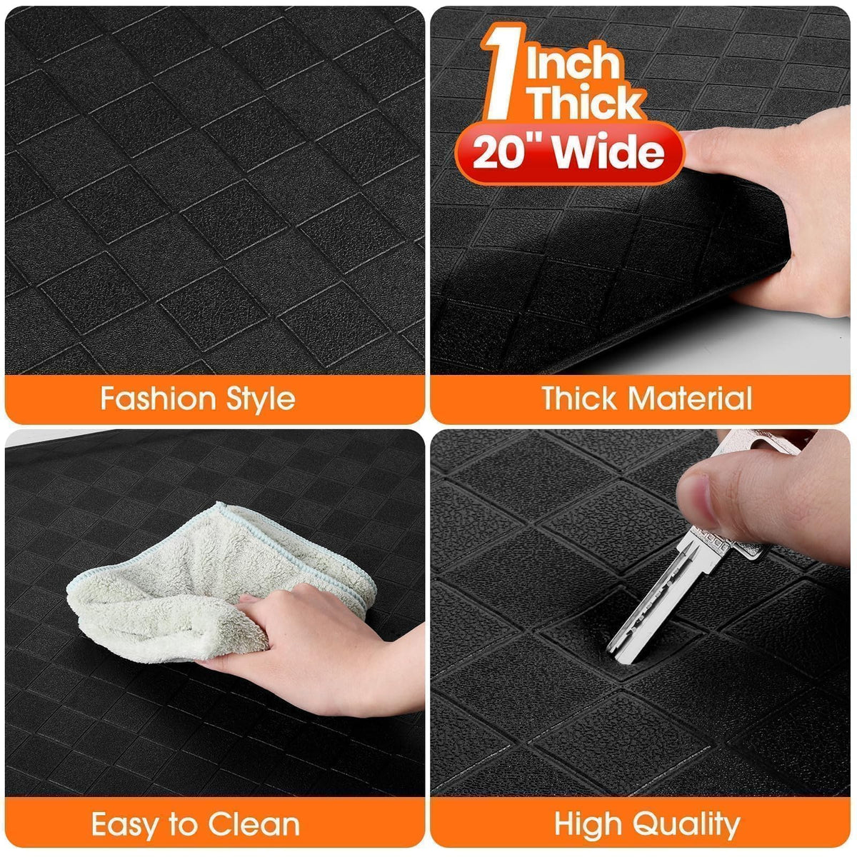 StepRite water-resistant kitchen mat protects floors from spills during meal prep