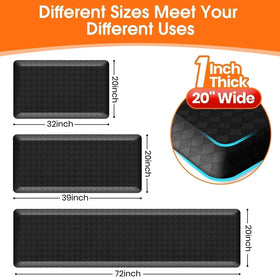 StepRite wide 32x20 inch kitchen mat offers generous standing space