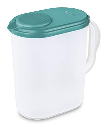 Sterilite 1-gallon pitcher with graduated measure marks for precise mixing and easy portioning.