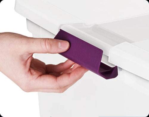 Sterilite 6 Qt ClearView latch outside dimensions for shelf planning