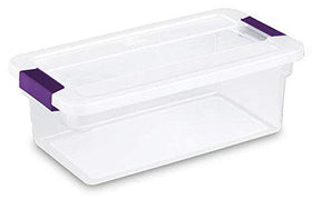 Sterilite 6 Qt ClearView latch stackable design for space saving organization