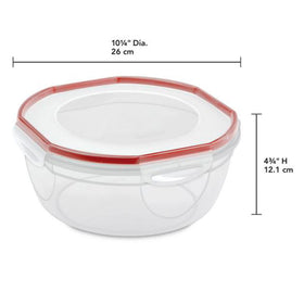 Sterilite Rocket Red Ultra Seal bowl dishwasher-safe for quick cleanup.