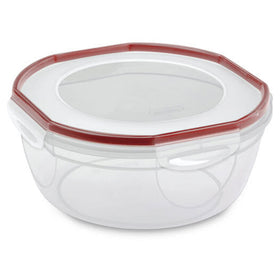 Sterilite Rocket Red Ultra Seal bowl front view with secure lid for meal prep.