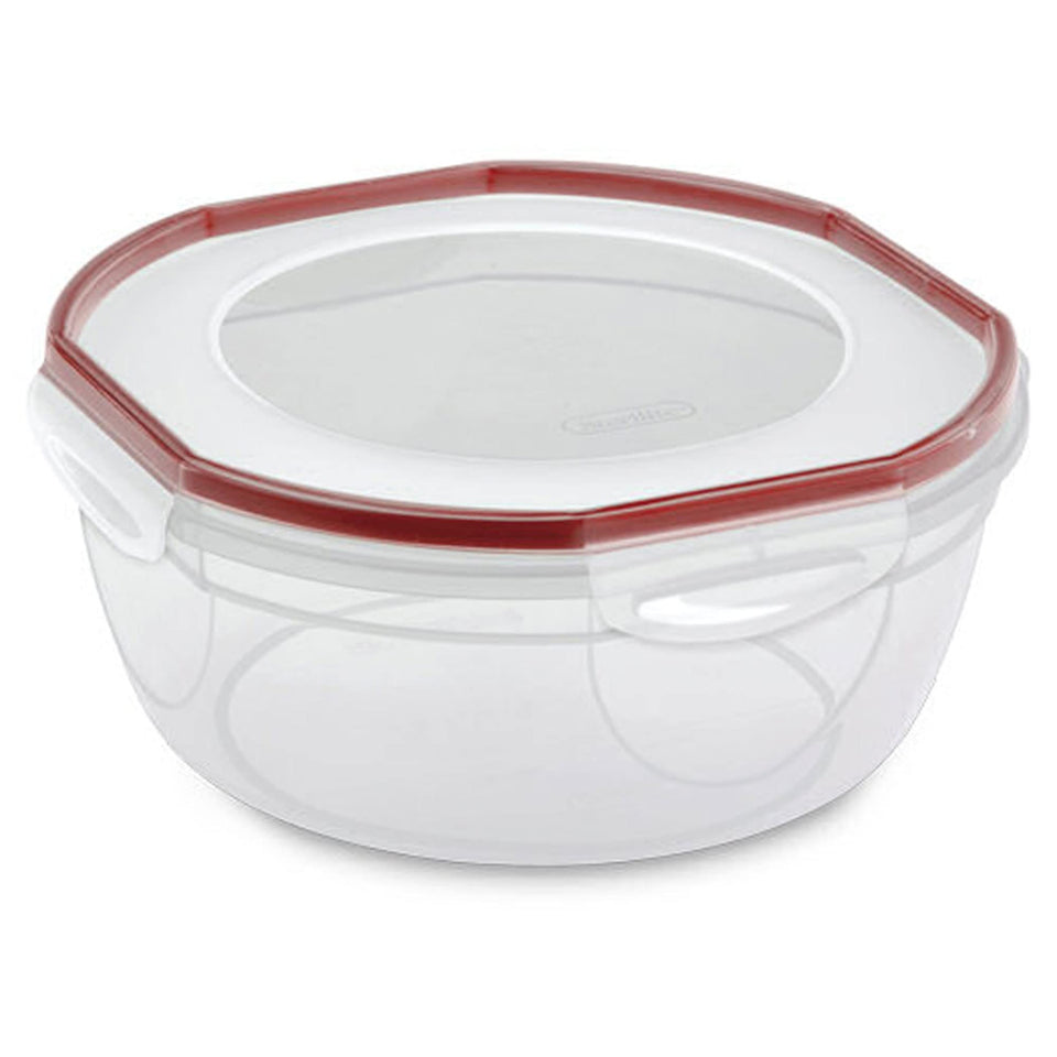 Sterilite Rocket Red Ultra Seal bowl front view with secure lid for meal prep.