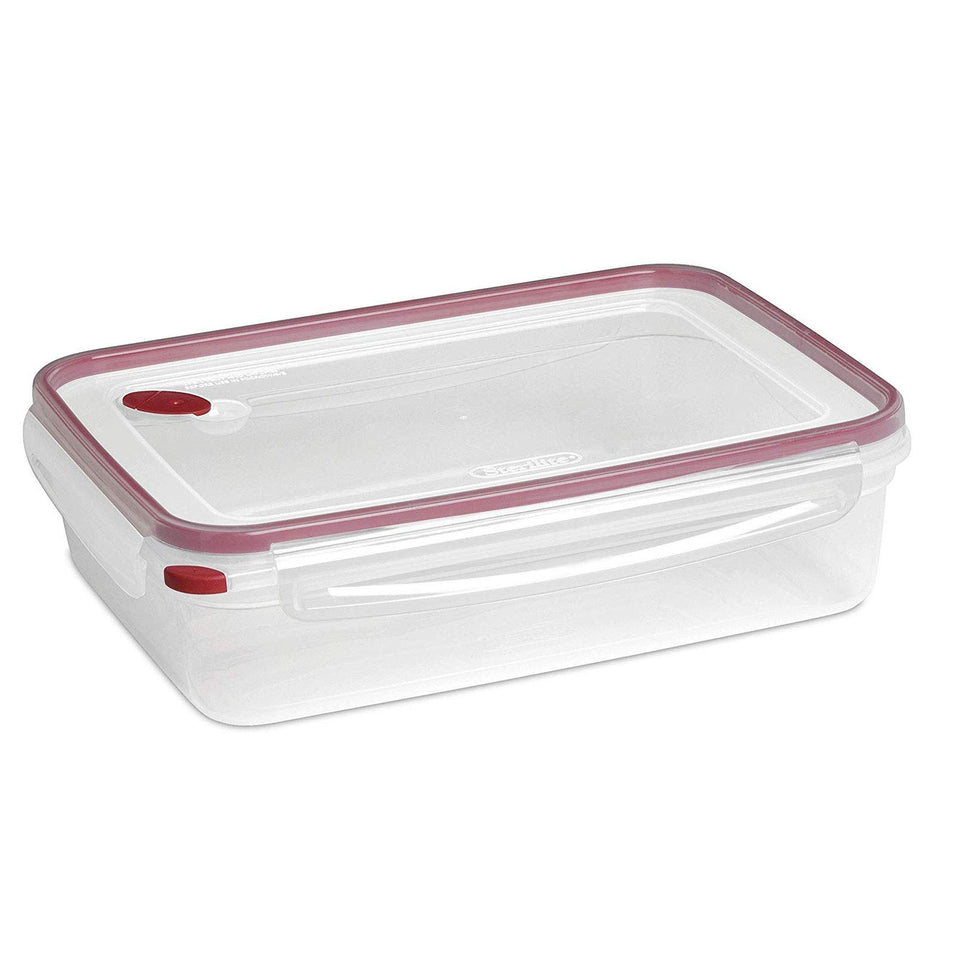 Sterilite Ultra-Seal 16-cup container front view with color-coordinated lid for easy matching.
