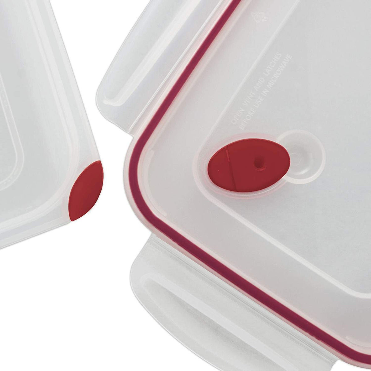 Sterilite Ultra-Seal 16-cup container lid-assembly showing gasket-seal and four-latch system.