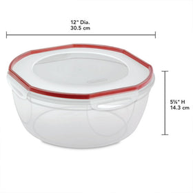 Sterilite Ultra-Seal 8.1 Qt bowl red gasket closeup seals airtight
