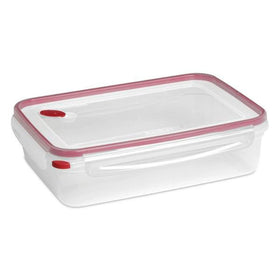 Sterilite Ultra-Seal rectangular 16-cup container with clear base for easy visibility.
