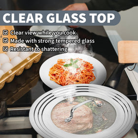 Sterline large lid stainless steel rim resists rust and corrosion.