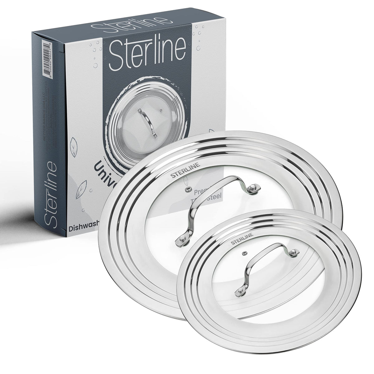 Sterline universal lid on small pot with clear glass for quick monitoring.