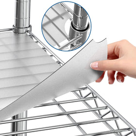 Sterling Shelf Liners Graphite 24x60 on wire shelves for a stable surface