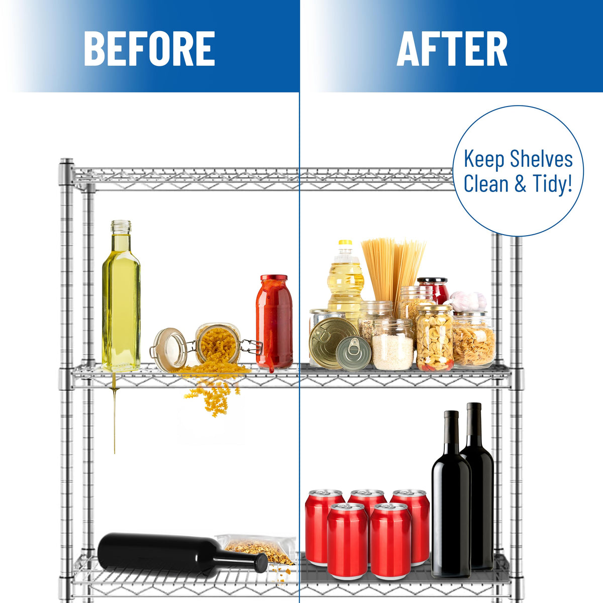 Sterling Shelf Liners graphite compatible with AmazonBasics 18x48 shelving.
