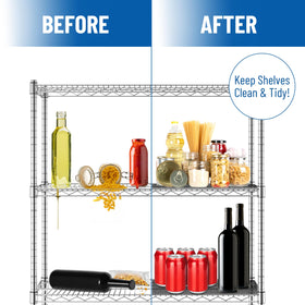 Sterling Shelf Liners graphite compatible with AmazonBasics 18x48 shelving.