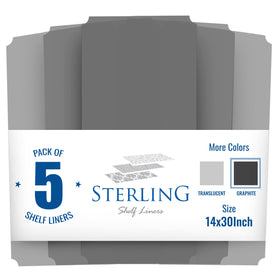 Sterling Shelf Liners graphite cut-to-size ensures precise fit for 14x30 units.