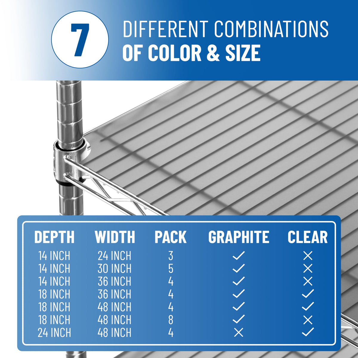 Sterling Shelf Liners graphite ideal for pantry or closet organization.