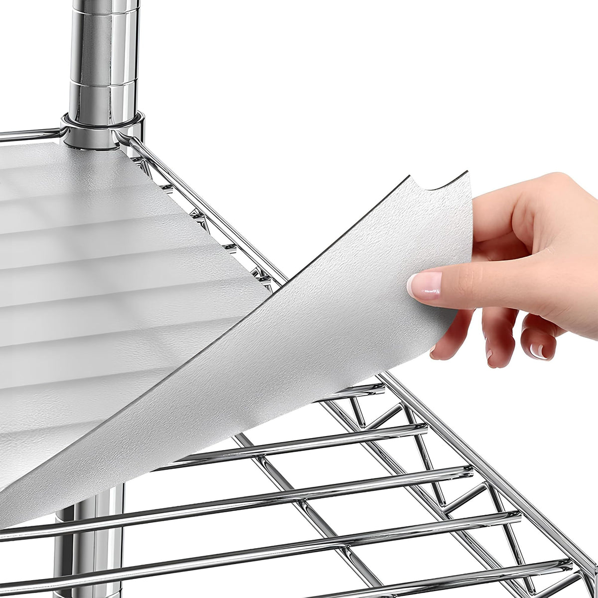 Sterling Shelf Liners wire rack covers, clear 18x48, protect shelves from spills and dust