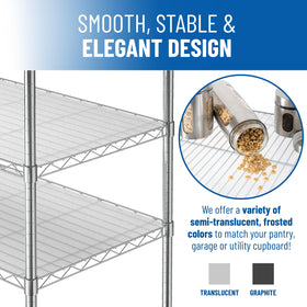 Sterling Shelf Liners secure fit on wire shelving