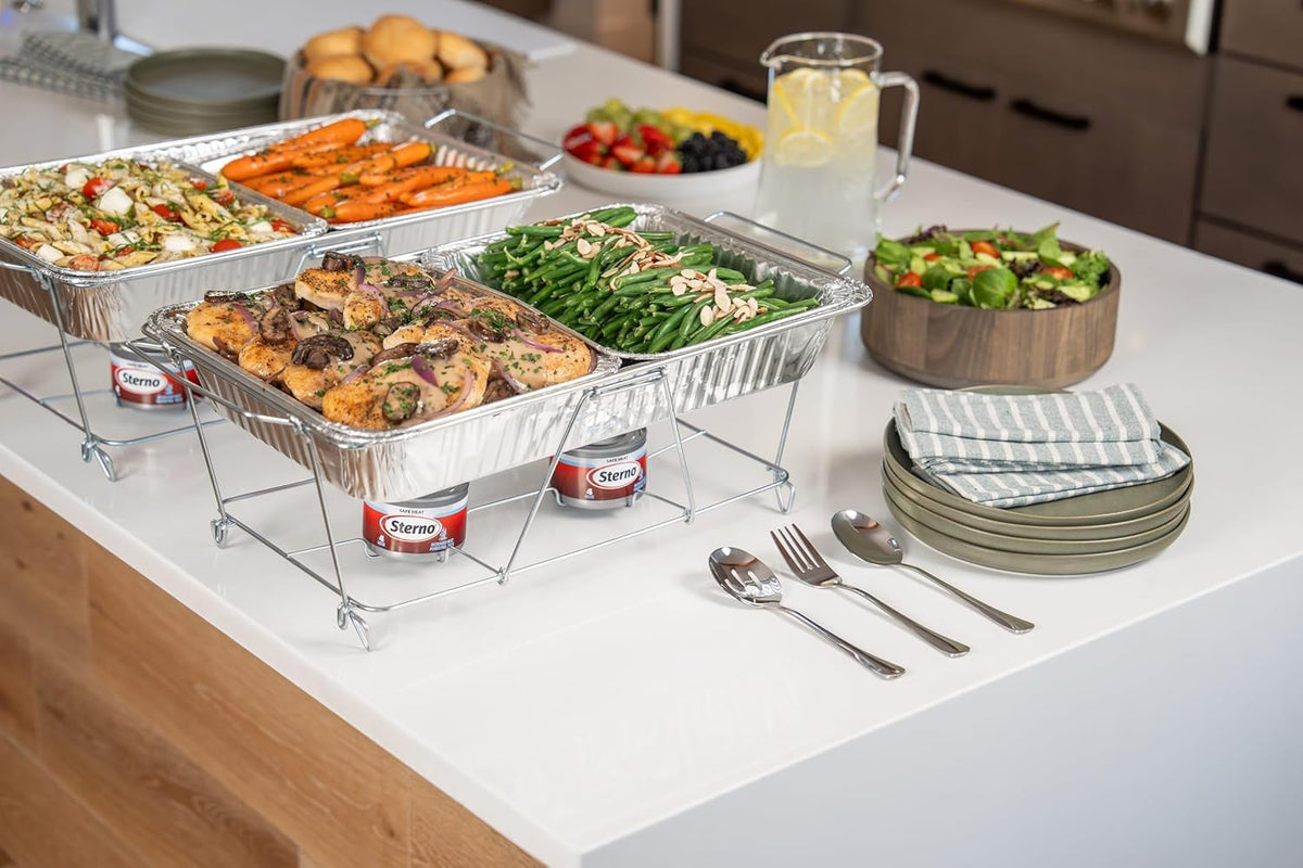 A century of entertaining heritage from Sterno in action at a catered event.