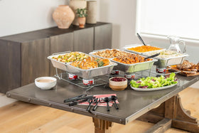 Wide-pad heat technology delivers consistent warmth for buffets.