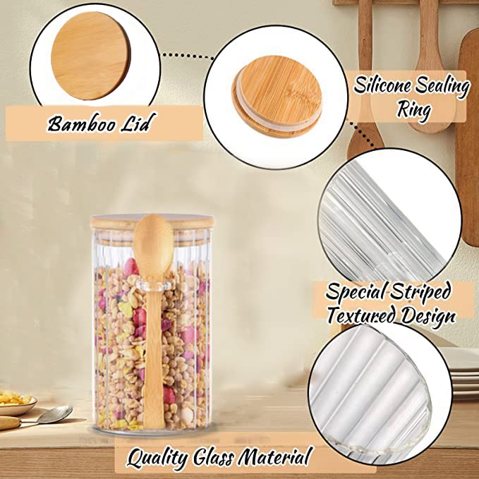 Gift-ready Steviieden glass storage set in sturdy packaging.