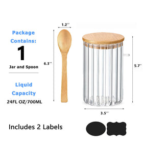 Steviieden bamboo spoon with extended handle for easy scooping.