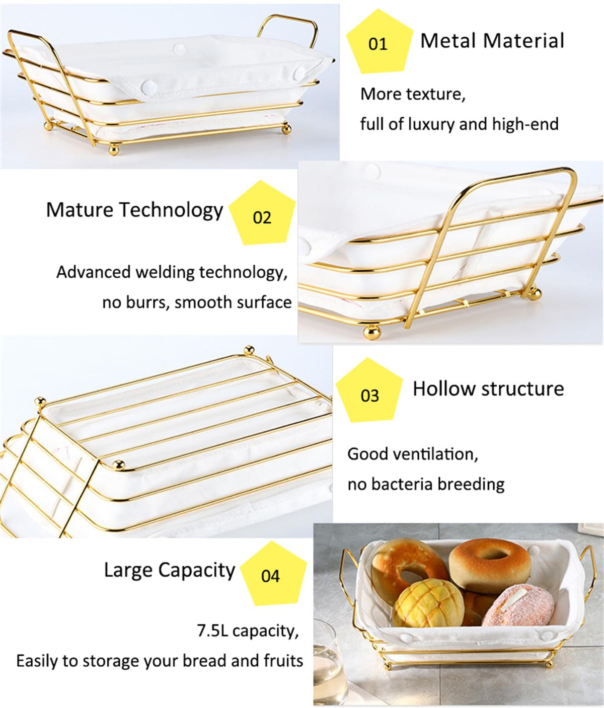 Sthrucrack heavy-gauge carbon steel basket is sturdy and easy to carry.
