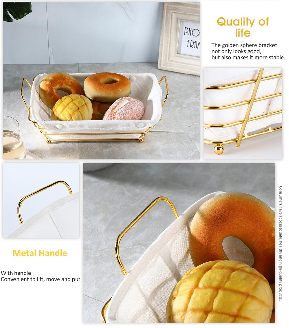 Sthrucrack kitchen countertop centerpiece basket for decor, storage, and quick access.