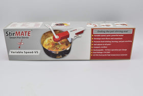 STIRMATE cordless stirrer on charging for extended use.