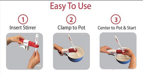STIRMATE stainless steel stirrer attachment adds durability for everyday cooking.