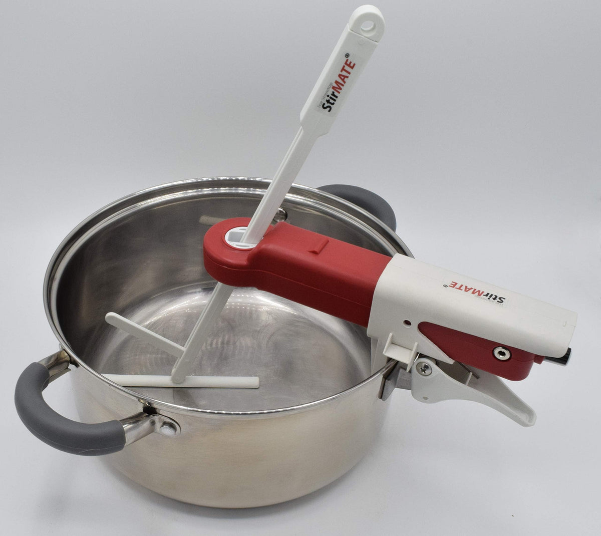 STIRMATE variable speed control lets you fine-tune texture while cooking.