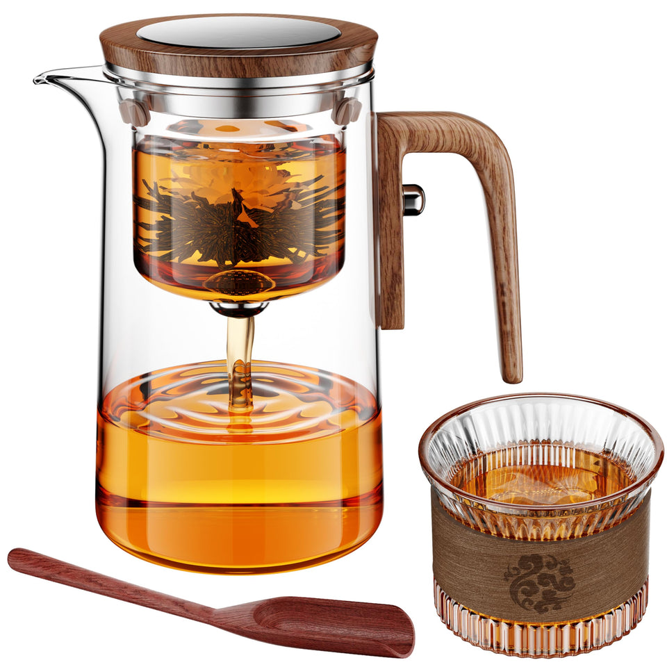 STNTUS INNOVATIONS Enchanti Tea Pot shows the brew color as it steeps.