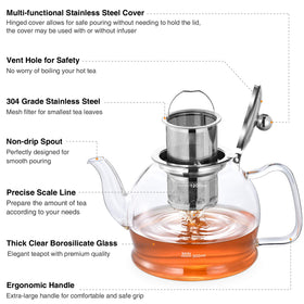 STNTUS removable filter simplifies cleaning after brewing.