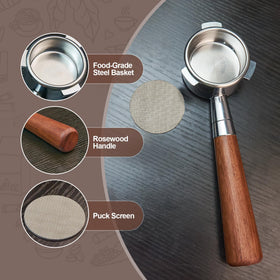 Stochastic Box rosewood handle care note advises hand wash and dry
