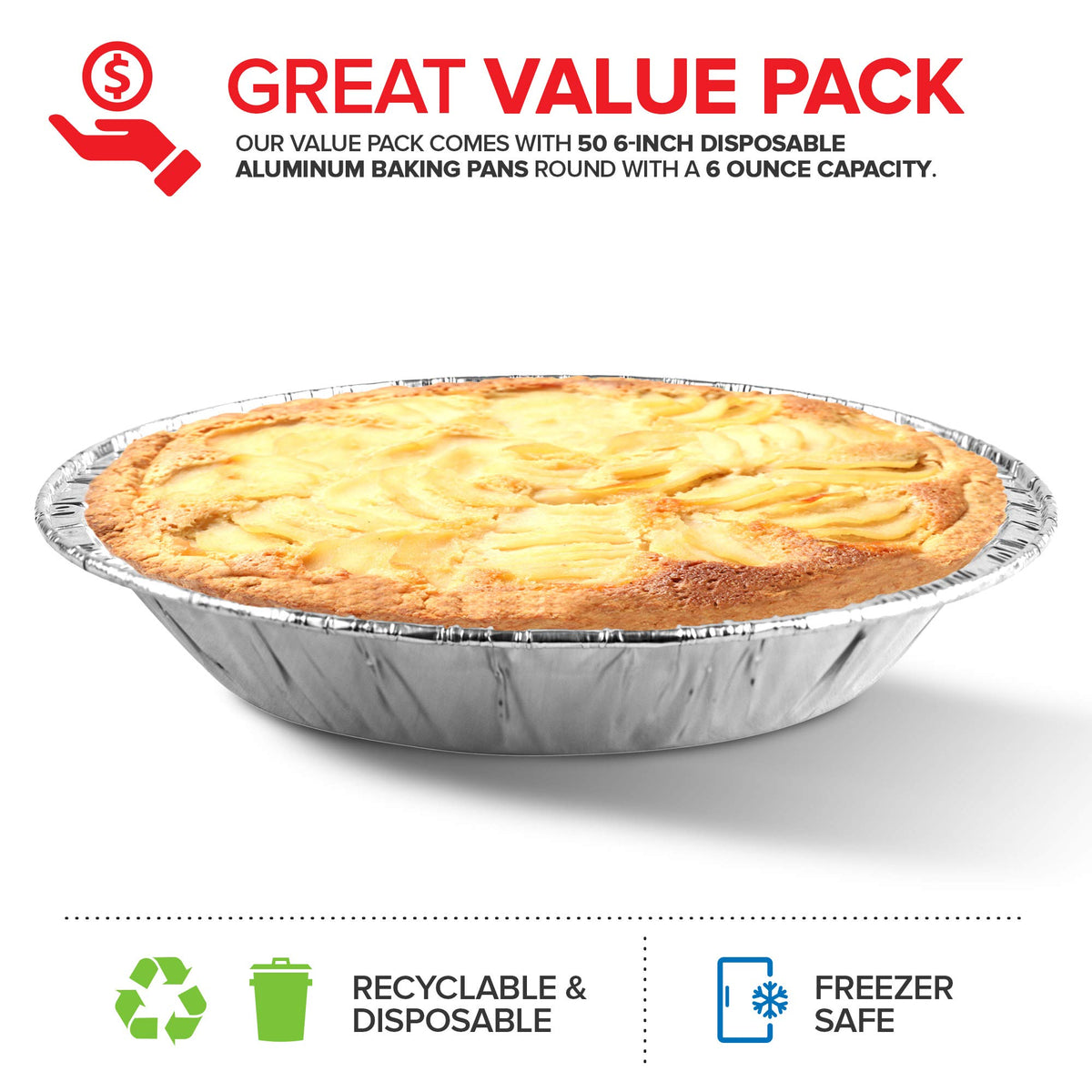 Stock Your Home 6-inch pie pans in use for single-serve tarts.