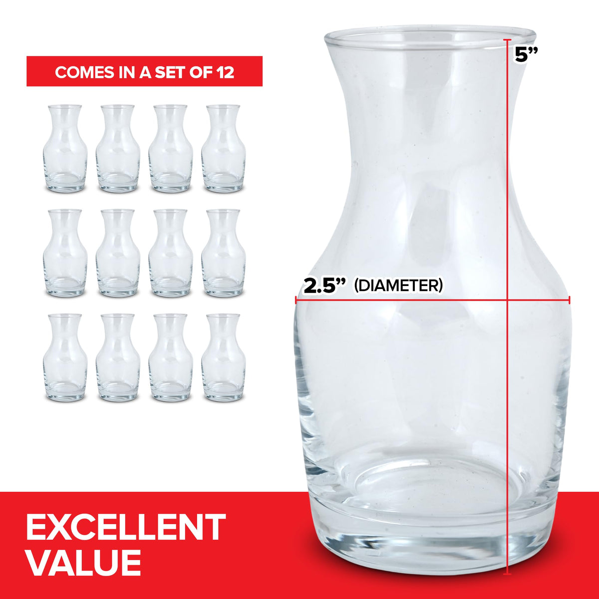 Stock Your Home small carafe with a flared design, perfect for brunch presentations.