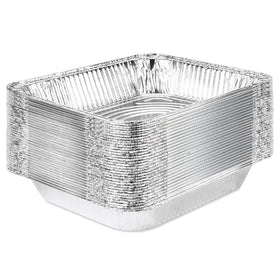 Stock Your Home 9x13 aluminum pans stacked for easy prep and quick cleanup
