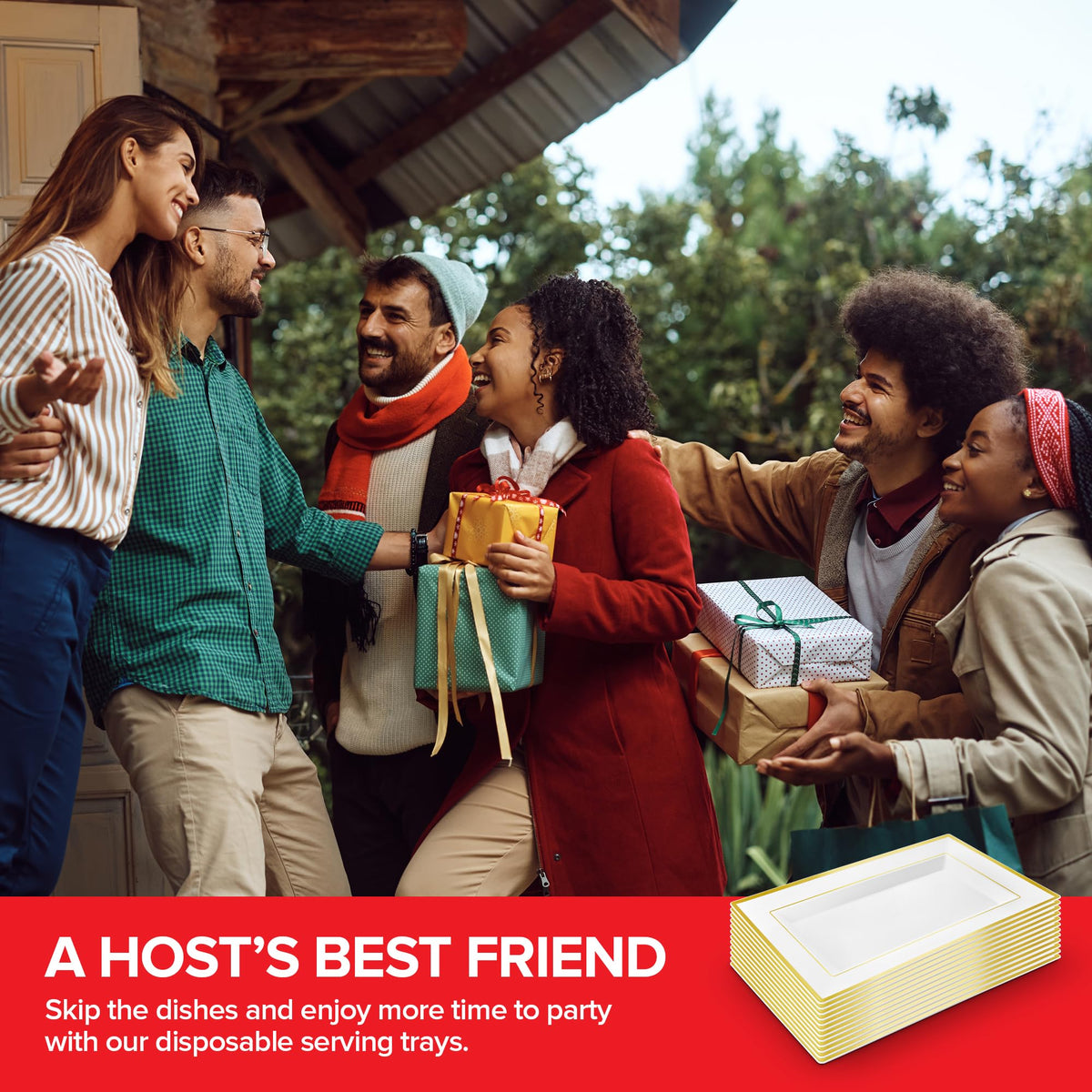 Stock Your Home BPA-free, food-safe tray for safe serving of foods.