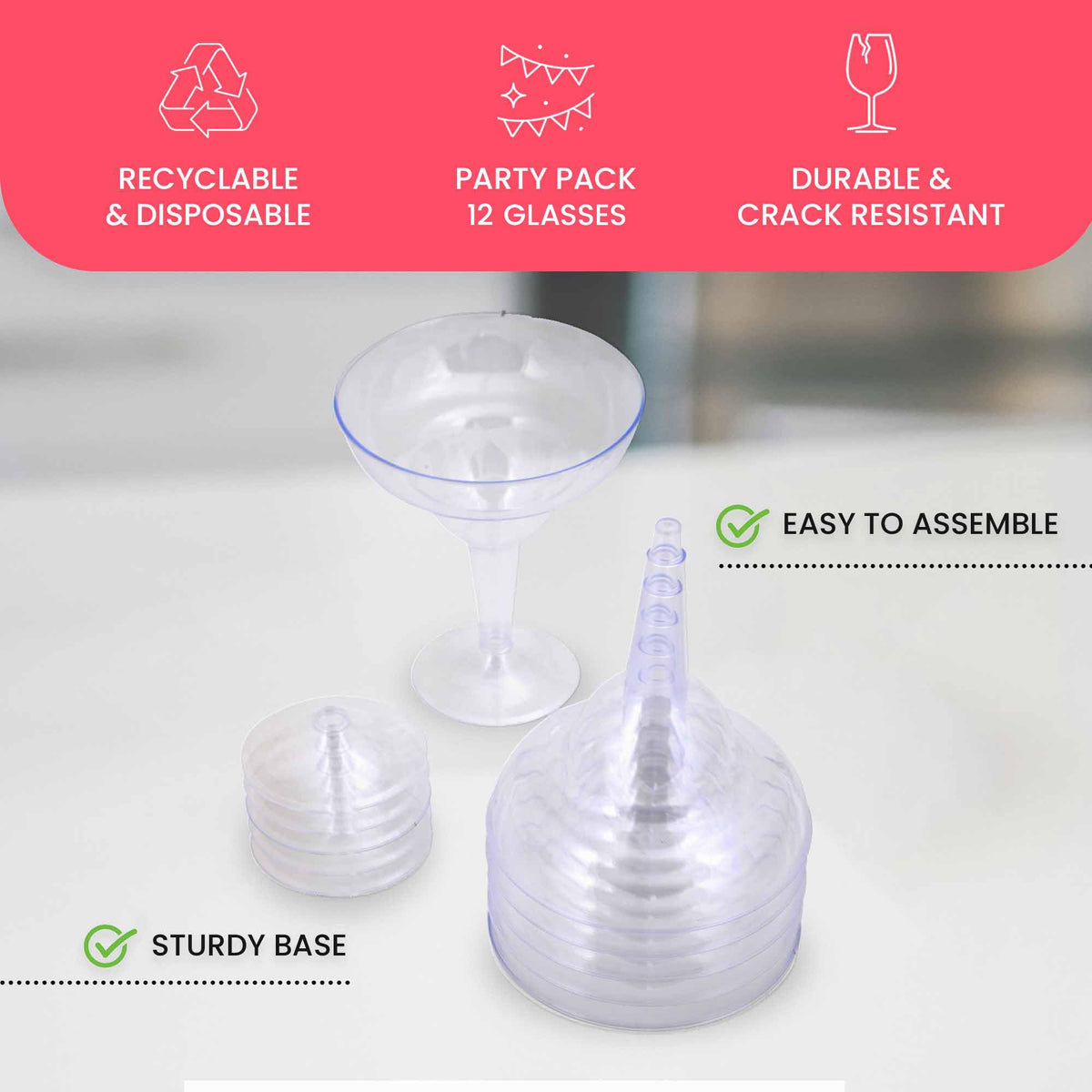 Stock Your Home recyclable cups for beverages, toppings, and snacks at events.