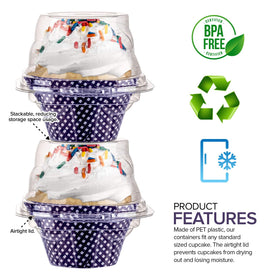 Stock Your Home dome lid provides a tight snap closure to protect frosting